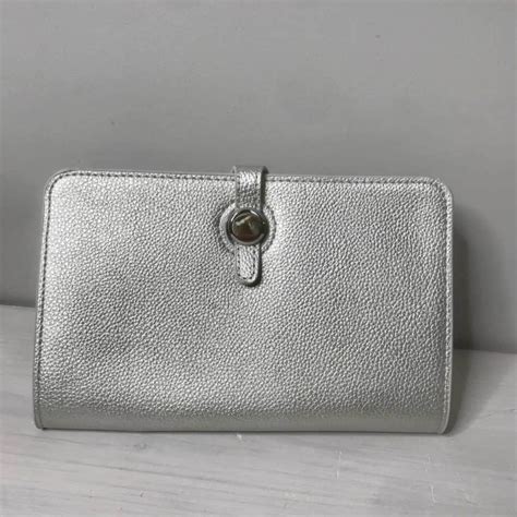 silver metallic wallet
